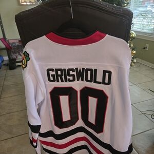 National LAMPOON Christmas Vacation Clark Griswold Chicago Blackhawks Jersey
